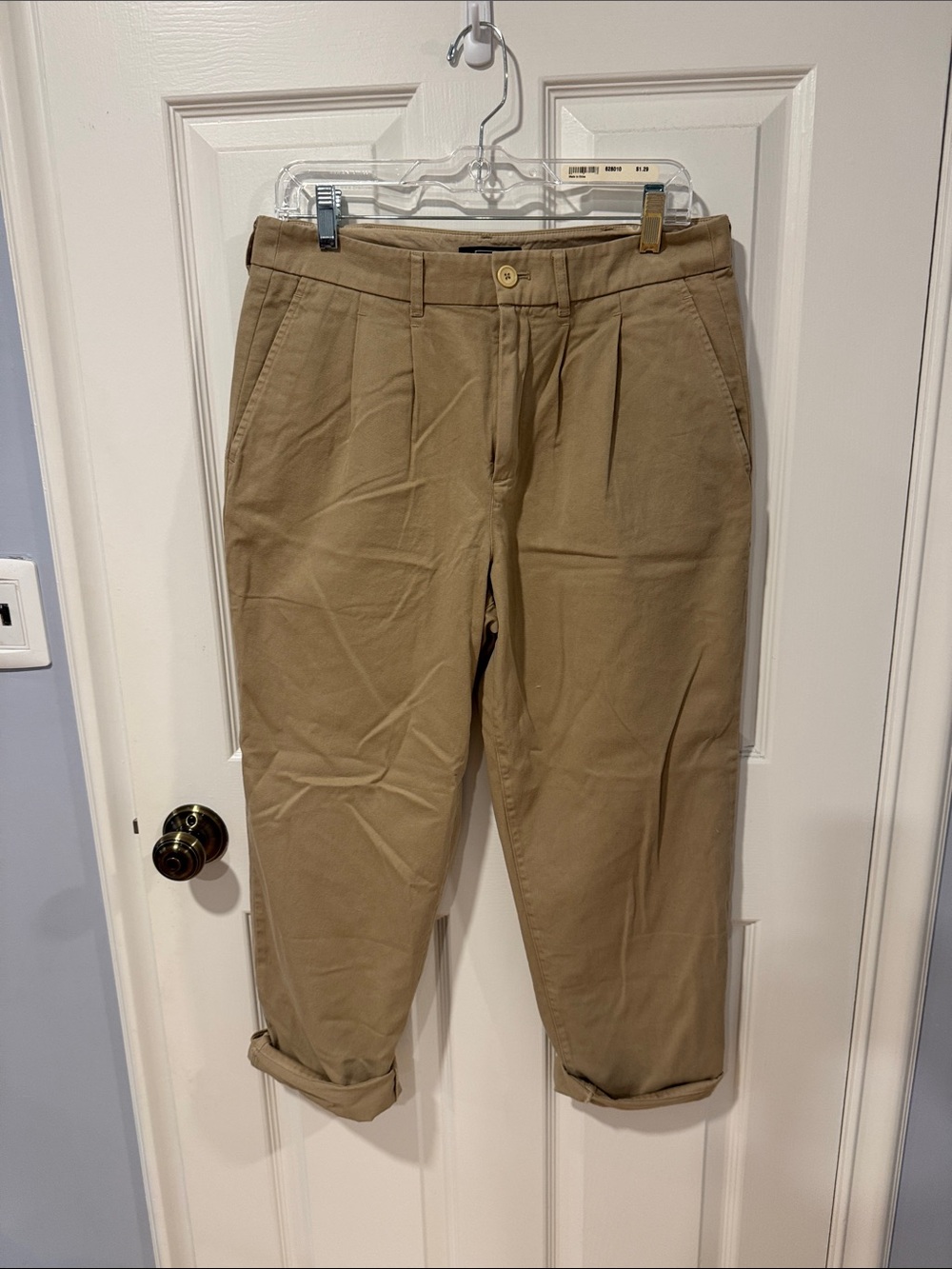 AYR - Khaki Chino Pleated Pants - Classic Cotton Blend